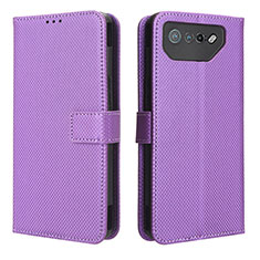 Coque Portefeuille Livre Cuir Etui Clapet BY1 pour Asus ROG Phone 7 Pro Violet