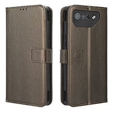 Coque Portefeuille Livre Cuir Etui Clapet BY1 pour Asus ROG Phone 7 Ultimate Marron