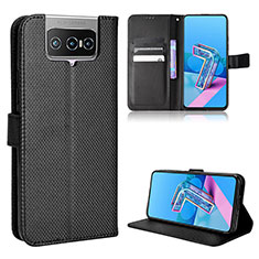 Coque Portefeuille Livre Cuir Etui Clapet BY1 pour Asus Zenfone 7 Pro ZS671KS Noir