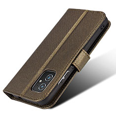 Coque Portefeuille Livre Cuir Etui Clapet BY1 pour Asus ZenFone 8 Mini Marron