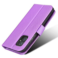 Coque Portefeuille Livre Cuir Etui Clapet BY1 pour Asus ZenFone 8 Mini Violet