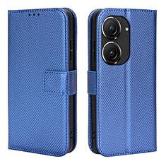 Coque Portefeuille Livre Cuir Etui Clapet BY1 pour Asus Zenfone 9 Bleu