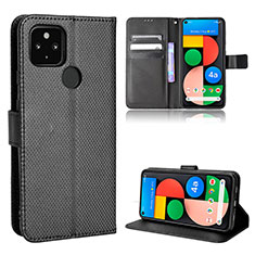 Coque Portefeuille Livre Cuir Etui Clapet BY1 pour Google Pixel 4a 5G Noir