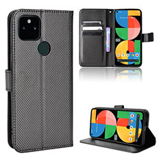 Coque Portefeuille Livre Cuir Etui Clapet BY1 pour Google Pixel 5a 5G Noir