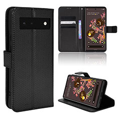 Coque Portefeuille Livre Cuir Etui Clapet BY1 pour Google Pixel 6 5G Noir