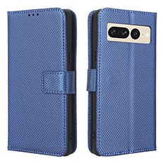 Coque Portefeuille Livre Cuir Etui Clapet BY1 pour Google Pixel 7 Pro 5G Bleu