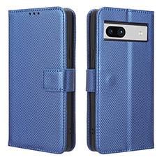 Coque Portefeuille Livre Cuir Etui Clapet BY1 pour Google Pixel 7a 5G Bleu