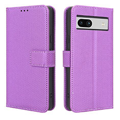 Coque Portefeuille Livre Cuir Etui Clapet BY1 pour Google Pixel 7a 5G Violet