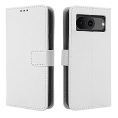 Coque Portefeuille Livre Cuir Etui Clapet BY1 pour Google Pixel 8 5G Blanc