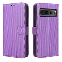 Coque Portefeuille Livre Cuir Etui Clapet BY1 pour Google Pixel 8 Pro 5G Violet