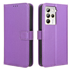 Coque Portefeuille Livre Cuir Etui Clapet BY1 pour HTC U23 5G Violet