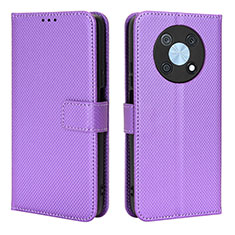 Coque Portefeuille Livre Cuir Etui Clapet BY1 pour Huawei Enjoy 50 Pro Violet