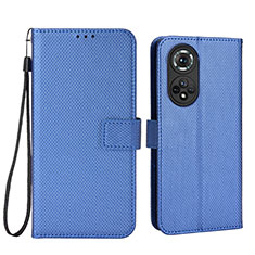 Coque Portefeuille Livre Cuir Etui Clapet BY1 pour Huawei Honor 50 Pro 5G Bleu