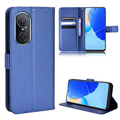 Coque Portefeuille Livre Cuir Etui Clapet BY1 pour Huawei Honor 50 SE 5G Bleu