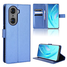 Coque Portefeuille Livre Cuir Etui Clapet BY1 pour Huawei Honor 60 Pro 5G Bleu