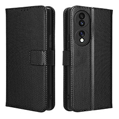 Coque Portefeuille Livre Cuir Etui Clapet BY1 pour Huawei Honor 70 5G Noir