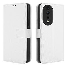 Coque Portefeuille Livre Cuir Etui Clapet BY1 pour Huawei Honor 80 5G Blanc