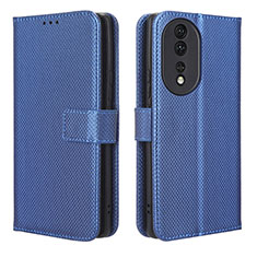 Coque Portefeuille Livre Cuir Etui Clapet BY1 pour Huawei Honor 80 5G Bleu