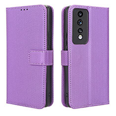 Coque Portefeuille Livre Cuir Etui Clapet BY1 pour Huawei Honor 80 GT 5G Violet