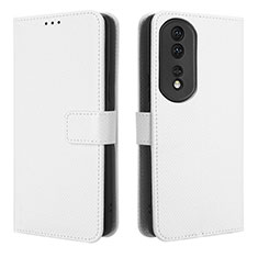 Coque Portefeuille Livre Cuir Etui Clapet BY1 pour Huawei Honor 80 Pro 5G Blanc