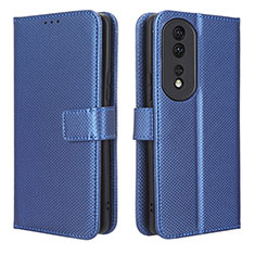 Coque Portefeuille Livre Cuir Etui Clapet BY1 pour Huawei Honor 80 Pro Flat 5G Bleu