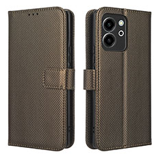 Coque Portefeuille Livre Cuir Etui Clapet BY1 pour Huawei Honor 80 SE 5G Marron