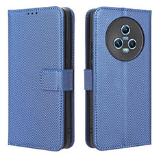 Coque Portefeuille Livre Cuir Etui Clapet BY1 pour Huawei Honor Magic5 5G Bleu