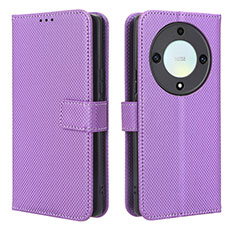 Coque Portefeuille Livre Cuir Etui Clapet BY1 pour Huawei Honor Magic5 Lite 5G Violet