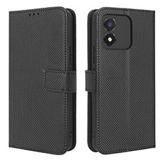 Coque Portefeuille Livre Cuir Etui Clapet BY1 pour Huawei Honor X5 Noir