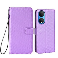 Coque Portefeuille Livre Cuir Etui Clapet BY1 pour Huawei Honor X7 Violet