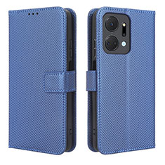 Coque Portefeuille Livre Cuir Etui Clapet BY1 pour Huawei Honor X7a Bleu