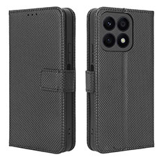 Coque Portefeuille Livre Cuir Etui Clapet BY1 pour Huawei Honor X8a 4G Noir