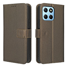 Coque Portefeuille Livre Cuir Etui Clapet BY1 pour Huawei Honor X8a 5G Marron