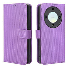 Coque Portefeuille Livre Cuir Etui Clapet BY1 pour Huawei Honor X9a 5G Violet