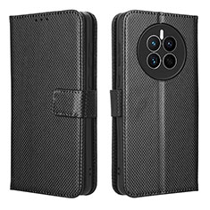 Coque Portefeuille Livre Cuir Etui Clapet BY1 pour Huawei Mate 50E Noir