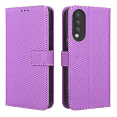 Coque Portefeuille Livre Cuir Etui Clapet BY1 pour Huawei Nova 10z Violet