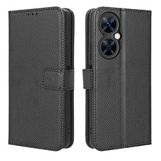 Coque Portefeuille Livre Cuir Etui Clapet BY1 pour Huawei Nova 11i Noir