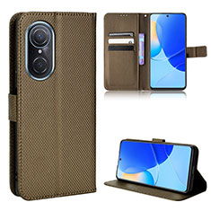 Coque Portefeuille Livre Cuir Etui Clapet BY1 pour Huawei Nova 9 SE Marron