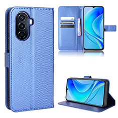 Coque Portefeuille Livre Cuir Etui Clapet BY1 pour Huawei Nova Y70 Bleu