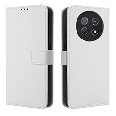 Coque Portefeuille Livre Cuir Etui Clapet BY1 pour Huawei Nova Y91 Blanc