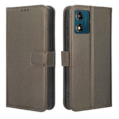 Coque Portefeuille Livre Cuir Etui Clapet BY1 pour Motorola Moto E13 Marron