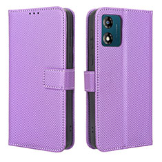 Coque Portefeuille Livre Cuir Etui Clapet BY1 pour Motorola Moto E13 Violet