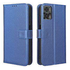 Coque Portefeuille Livre Cuir Etui Clapet BY1 pour Motorola Moto E22 Bleu