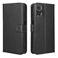 Coque Portefeuille Livre Cuir Etui Clapet BY1 pour Motorola Moto E22 Noir