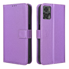 Coque Portefeuille Livre Cuir Etui Clapet BY1 pour Motorola Moto E22 Violet