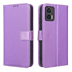 Coque Portefeuille Livre Cuir Etui Clapet BY1 pour Motorola Moto Edge 30 Lite 5G Violet