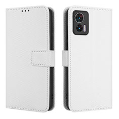 Coque Portefeuille Livre Cuir Etui Clapet BY1 pour Motorola Moto Edge 30 Neo 5G Blanc