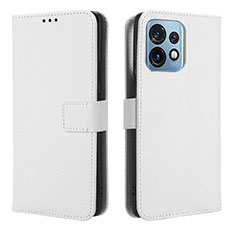 Coque Portefeuille Livre Cuir Etui Clapet BY1 pour Motorola Moto Edge 40 Pro 5G Blanc