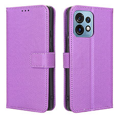 Coque Portefeuille Livre Cuir Etui Clapet BY1 pour Motorola Moto Edge 40 Pro 5G Violet