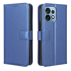 Coque Portefeuille Livre Cuir Etui Clapet BY1 pour Motorola Moto Edge Plus (2023) 5G Bleu